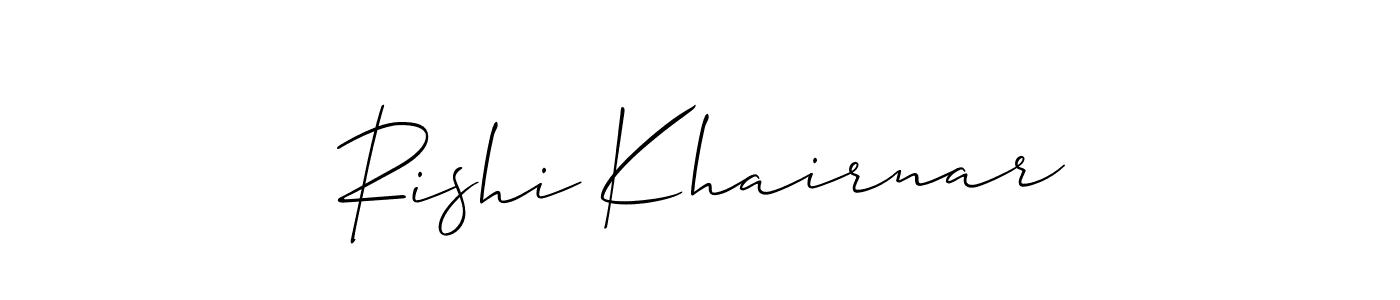 Similarly Allison_Script is the best handwritten signature design. Signature creator online .You can use it as an online autograph creator for name Rishi Khairnar. Rishi Khairnar signature style 2 images and pictures png