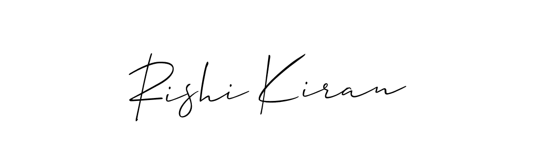 Allison_Script is a professional signature style that is perfect for those who want to add a touch of class to their signature. It is also a great choice for those who want to make their signature more unique. Get Rishi Kiran name to fancy signature for free. Rishi Kiran signature style 2 images and pictures png
