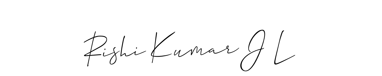 How to Draw Rishi Kumar J L signature style? Allison_Script is a latest design signature styles for name Rishi Kumar J L. Rishi Kumar J L signature style 2 images and pictures png