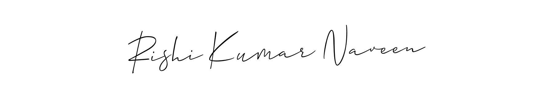 Make a short Rishi Kumar Naveen signature style. Manage your documents anywhere anytime using Allison_Script. Create and add eSignatures, submit forms, share and send files easily. Rishi Kumar Naveen signature style 2 images and pictures png