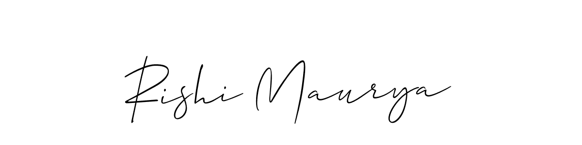 Allison_Script is a professional signature style that is perfect for those who want to add a touch of class to their signature. It is also a great choice for those who want to make their signature more unique. Get Rishi Maurya name to fancy signature for free. Rishi Maurya signature style 2 images and pictures png