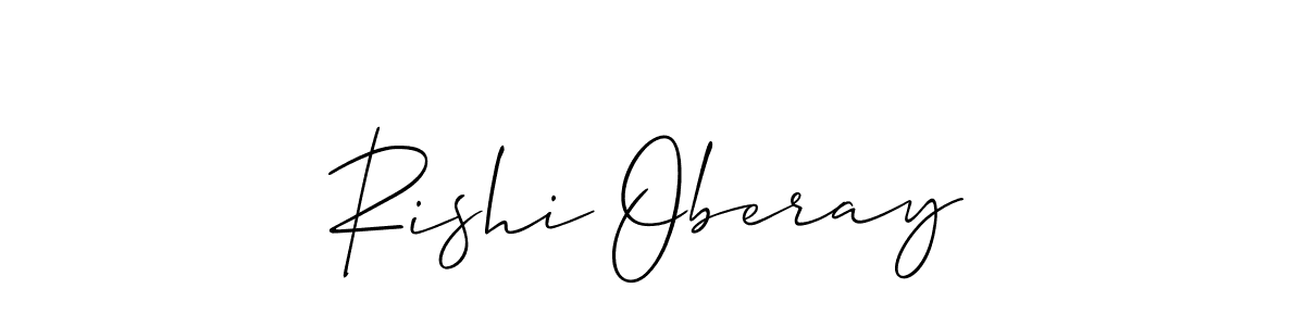 Use a signature maker to create a handwritten signature online. With this signature software, you can design (Allison_Script) your own signature for name Rishi Oberay. Rishi Oberay signature style 2 images and pictures png