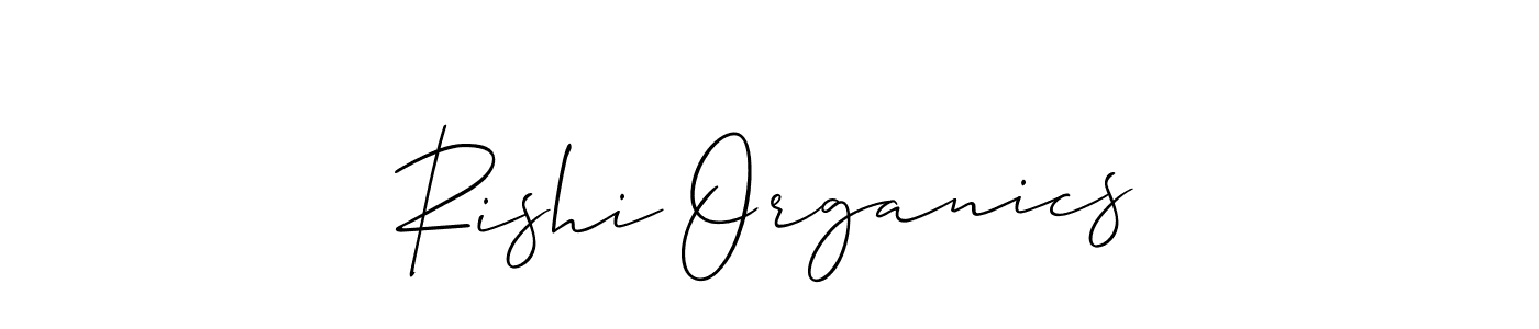 How to make Rishi Organics signature? Allison_Script is a professional autograph style. Create handwritten signature for Rishi Organics name. Rishi Organics signature style 2 images and pictures png