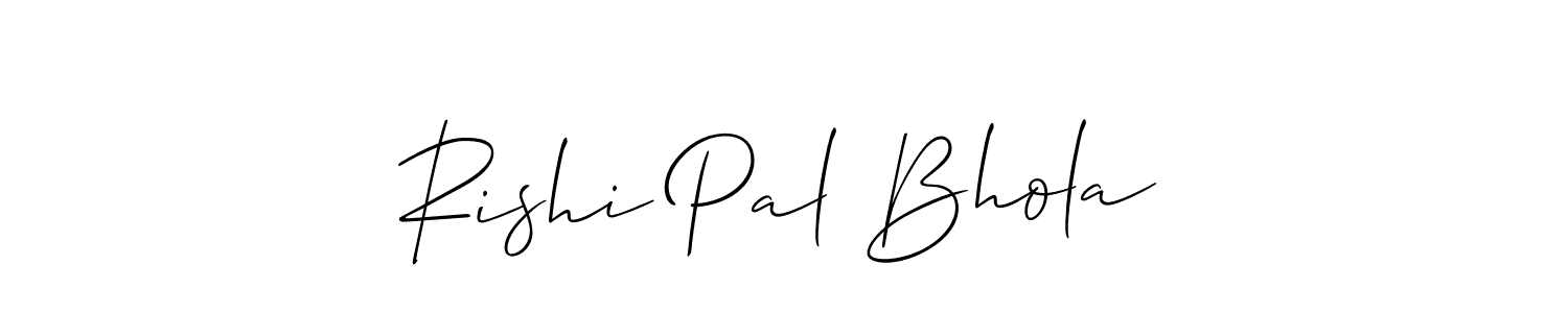 Create a beautiful signature design for name Rishi Pal Bhola. With this signature (Allison_Script) fonts, you can make a handwritten signature for free. Rishi Pal Bhola signature style 2 images and pictures png