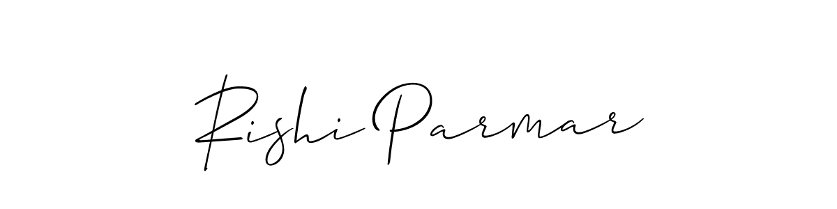 It looks lik you need a new signature style for name Rishi Parmar. Design unique handwritten (Allison_Script) signature with our free signature maker in just a few clicks. Rishi Parmar signature style 2 images and pictures png