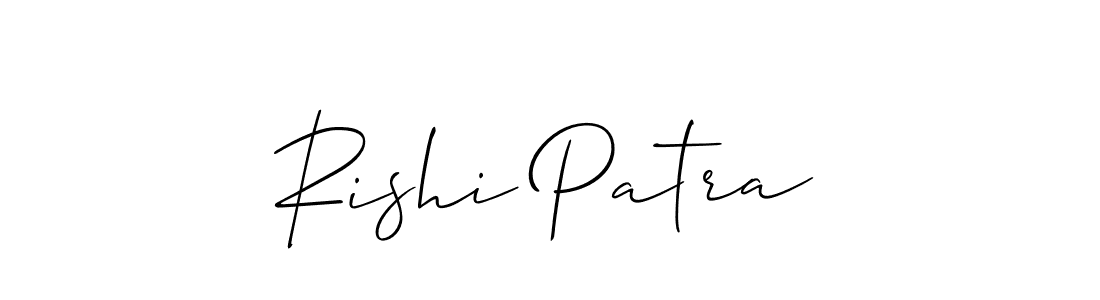 The best way (Allison_Script) to make a short signature is to pick only two or three words in your name. The name Rishi Patra include a total of six letters. For converting this name. Rishi Patra signature style 2 images and pictures png