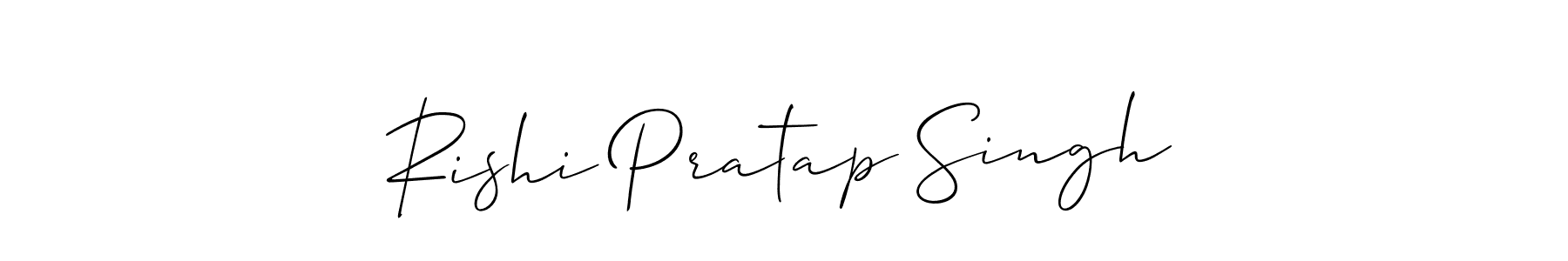 How to make Rishi Pratap Singh name signature. Use Allison_Script style for creating short signs online. This is the latest handwritten sign. Rishi Pratap Singh signature style 2 images and pictures png