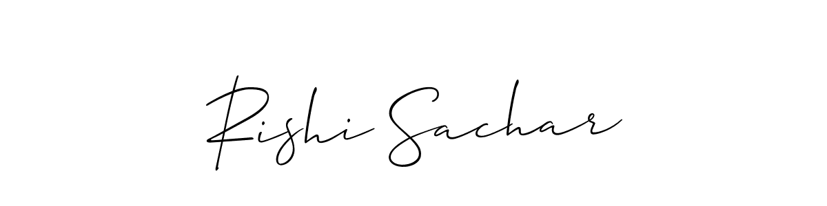 Make a short Rishi Sachar signature style. Manage your documents anywhere anytime using Allison_Script. Create and add eSignatures, submit forms, share and send files easily. Rishi Sachar signature style 2 images and pictures png