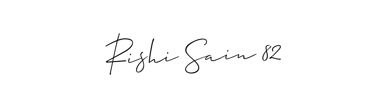 How to make Rishi Sain 82 name signature. Use Allison_Script style for creating short signs online. This is the latest handwritten sign. Rishi Sain 82 signature style 2 images and pictures png