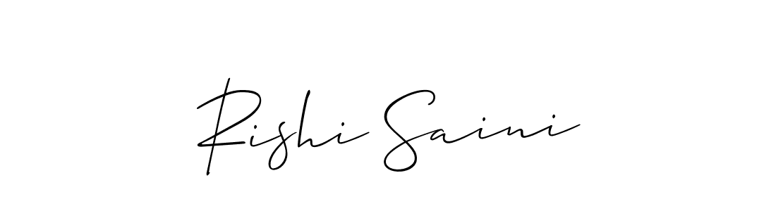 How to Draw Rishi Saini signature style? Allison_Script is a latest design signature styles for name Rishi Saini. Rishi Saini signature style 2 images and pictures png
