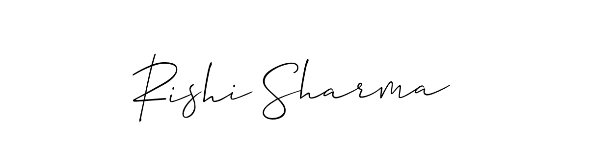 Design your own signature with our free online signature maker. With this signature software, you can create a handwritten (Allison_Script) signature for name Rishi Sharma. Rishi Sharma signature style 2 images and pictures png