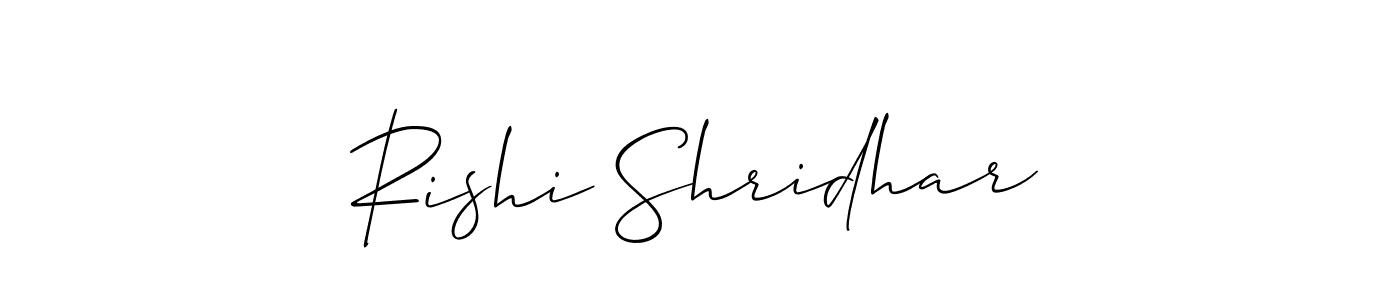 Also we have Rishi Shridhar name is the best signature style. Create professional handwritten signature collection using Allison_Script autograph style. Rishi Shridhar signature style 2 images and pictures png