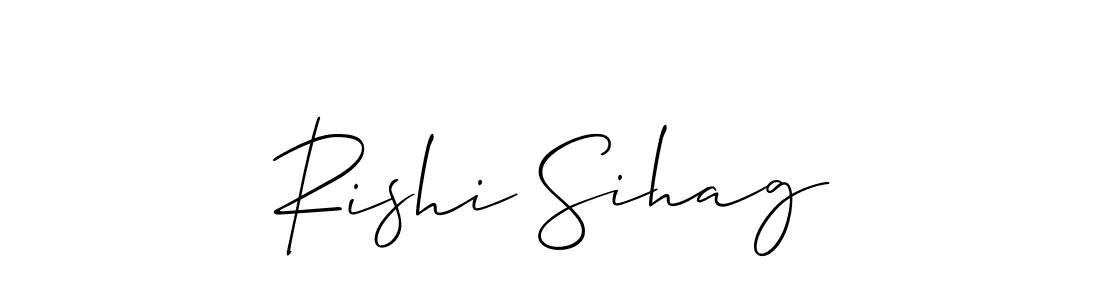 Also we have Rishi Sihag name is the best signature style. Create professional handwritten signature collection using Allison_Script autograph style. Rishi Sihag signature style 2 images and pictures png