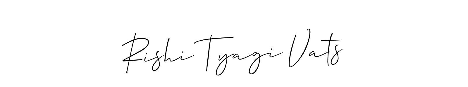 Also we have Rishi Tyagi Vats name is the best signature style. Create professional handwritten signature collection using Allison_Script autograph style. Rishi Tyagi Vats signature style 2 images and pictures png