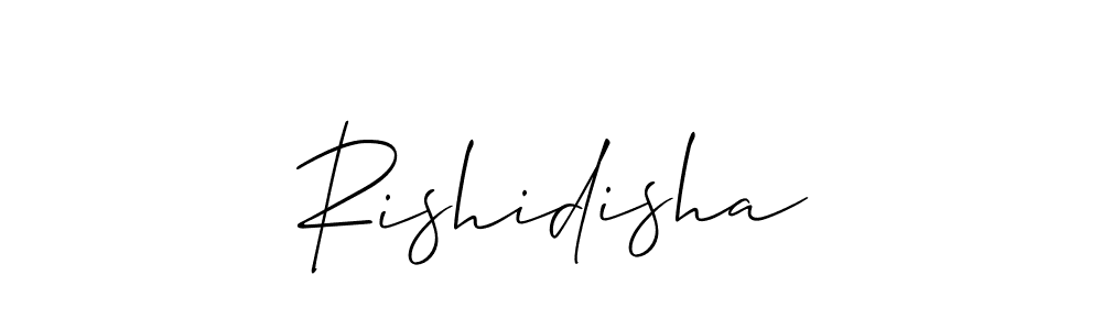 Design your own signature with our free online signature maker. With this signature software, you can create a handwritten (Allison_Script) signature for name Rishidisha. Rishidisha signature style 2 images and pictures png