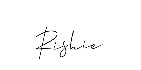 It looks lik you need a new signature style for name Rishie. Design unique handwritten (Allison_Script) signature with our free signature maker in just a few clicks. Rishie signature style 2 images and pictures png