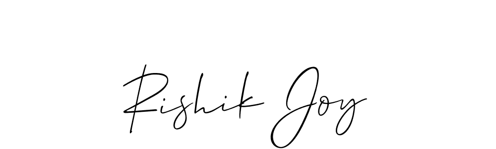 How to make Rishik Joy signature? Allison_Script is a professional autograph style. Create handwritten signature for Rishik Joy name. Rishik Joy signature style 2 images and pictures png