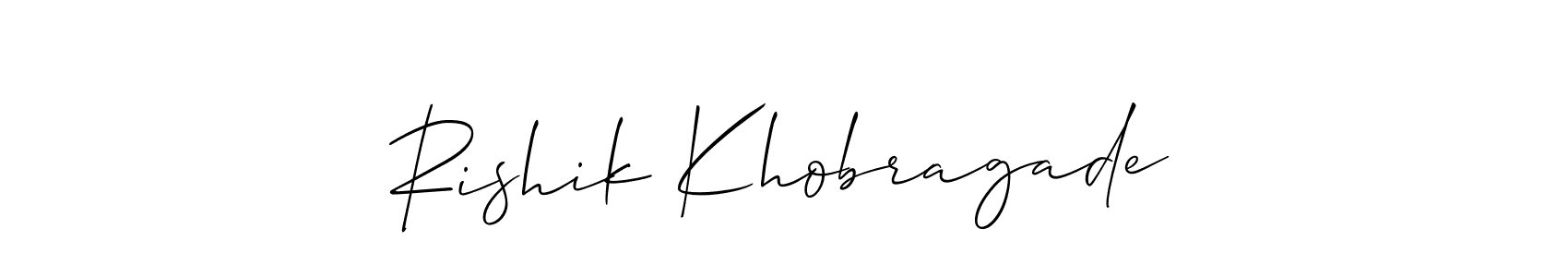 Also You can easily find your signature by using the search form. We will create Rishik Khobragade name handwritten signature images for you free of cost using Allison_Script sign style. Rishik Khobragade signature style 2 images and pictures png