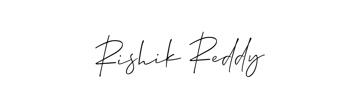 You should practise on your own different ways (Allison_Script) to write your name (Rishik Reddy) in signature. don't let someone else do it for you. Rishik Reddy signature style 2 images and pictures png