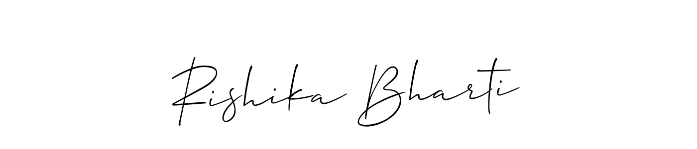 You should practise on your own different ways (Allison_Script) to write your name (Rishika Bharti) in signature. don't let someone else do it for you. Rishika Bharti signature style 2 images and pictures png