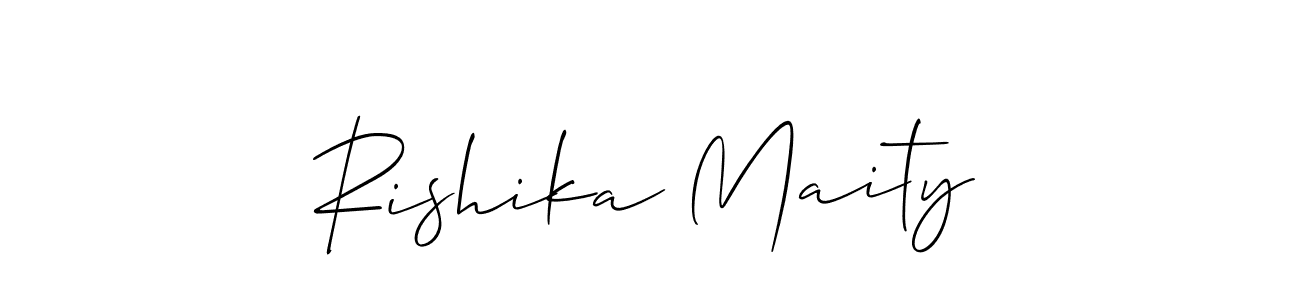 Check out images of Autograph of Rishika Maity name. Actor Rishika Maity Signature Style. Allison_Script is a professional sign style online. Rishika Maity signature style 2 images and pictures png