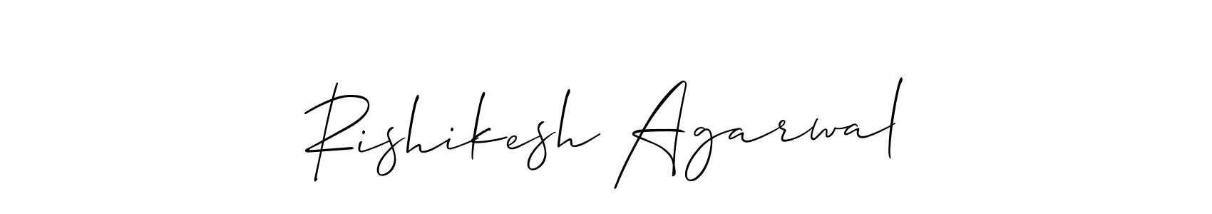 Create a beautiful signature design for name Rishikesh Agarwal. With this signature (Allison_Script) fonts, you can make a handwritten signature for free. Rishikesh Agarwal signature style 2 images and pictures png