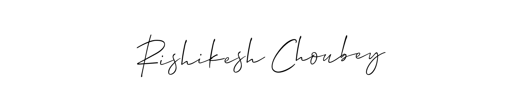 You should practise on your own different ways (Allison_Script) to write your name (Rishikesh Choubey) in signature. don't let someone else do it for you. Rishikesh Choubey signature style 2 images and pictures png