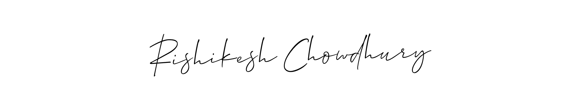 Also we have Rishikesh Chowdhury name is the best signature style. Create professional handwritten signature collection using Allison_Script autograph style. Rishikesh Chowdhury signature style 2 images and pictures png