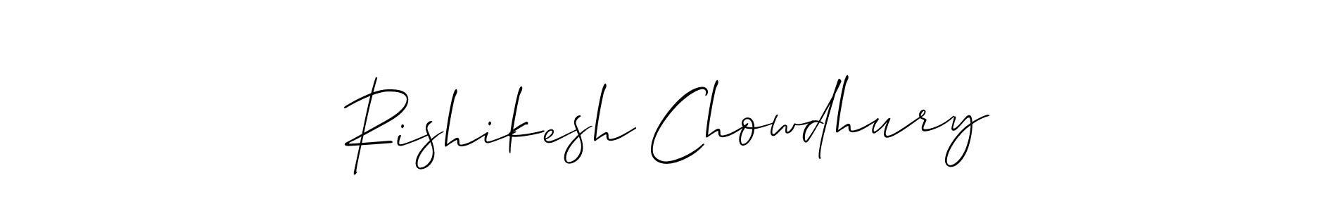 Also we have Rishikesh Chowdhury name is the best signature style. Create professional handwritten signature collection using Allison_Script autograph style. Rishikesh Chowdhury signature style 2 images and pictures png