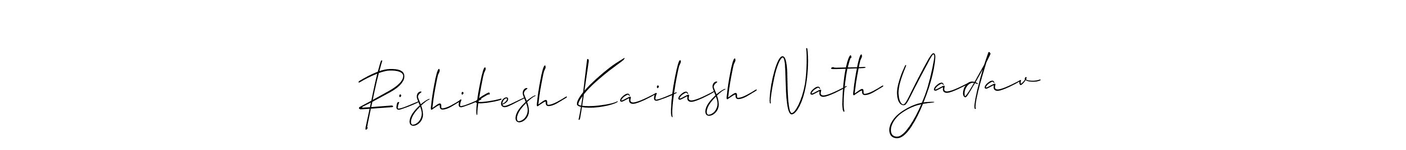 Use a signature maker to create a handwritten signature online. With this signature software, you can design (Allison_Script) your own signature for name Rishikesh Kailash Nath Yadav. Rishikesh Kailash Nath Yadav signature style 2 images and pictures png