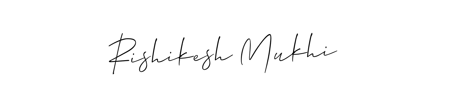 The best way (Allison_Script) to make a short signature is to pick only two or three words in your name. The name Rishikesh Mukhi include a total of six letters. For converting this name. Rishikesh Mukhi signature style 2 images and pictures png