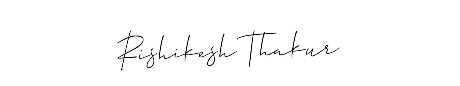 This is the best signature style for the Rishikesh Thakur name. Also you like these signature font (Allison_Script). Mix name signature. Rishikesh Thakur signature style 2 images and pictures png