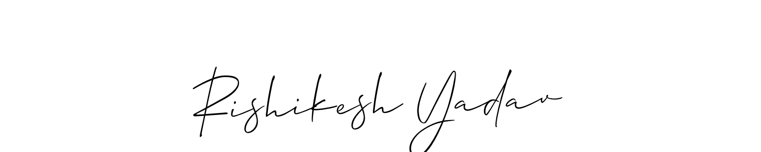 Similarly Allison_Script is the best handwritten signature design. Signature creator online .You can use it as an online autograph creator for name Rishikesh Yadav. Rishikesh Yadav signature style 2 images and pictures png