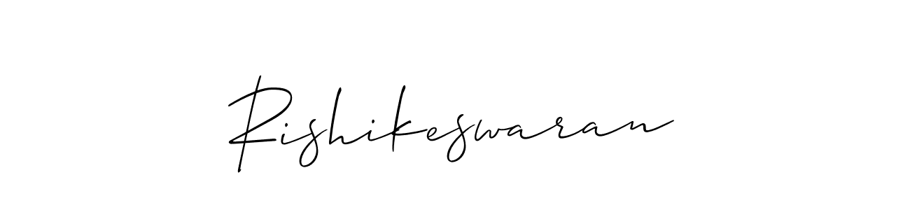 Create a beautiful signature design for name Rishikeswaran. With this signature (Allison_Script) fonts, you can make a handwritten signature for free. Rishikeswaran signature style 2 images and pictures png