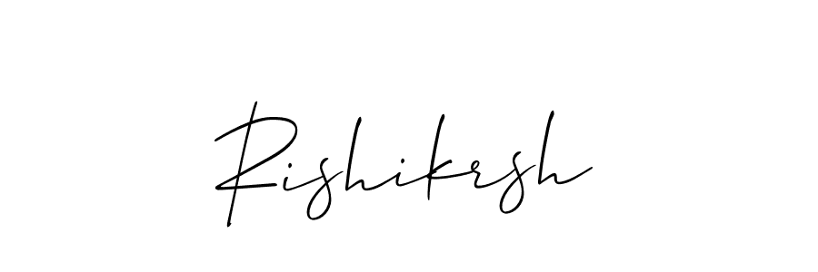 Make a short Rishikrsh signature style. Manage your documents anywhere anytime using Allison_Script. Create and add eSignatures, submit forms, share and send files easily. Rishikrsh signature style 2 images and pictures png