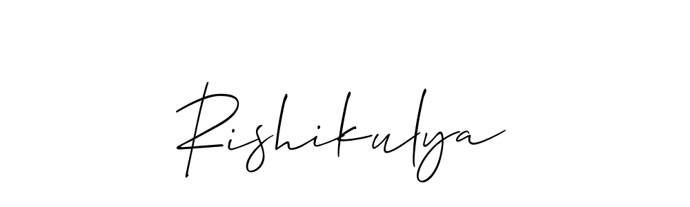 Make a short Rishikulya signature style. Manage your documents anywhere anytime using Allison_Script. Create and add eSignatures, submit forms, share and send files easily. Rishikulya signature style 2 images and pictures png