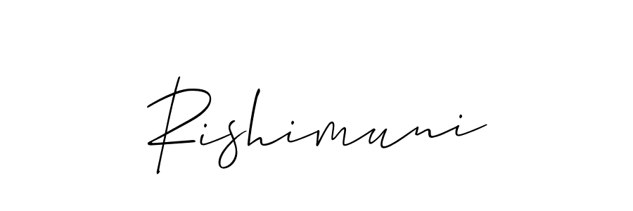The best way (Allison_Script) to make a short signature is to pick only two or three words in your name. The name Rishimuni include a total of six letters. For converting this name. Rishimuni signature style 2 images and pictures png