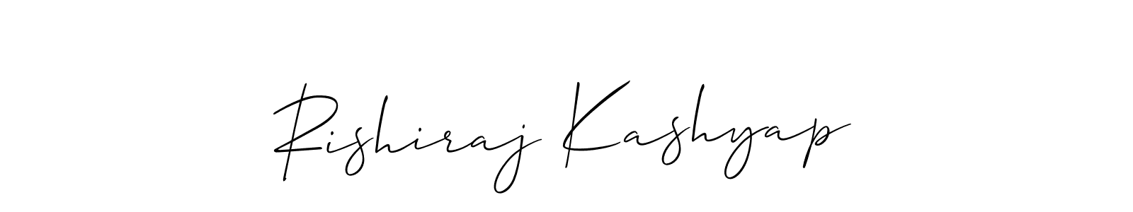 Also we have Rishiraj Kashyap name is the best signature style. Create professional handwritten signature collection using Allison_Script autograph style. Rishiraj Kashyap signature style 2 images and pictures png