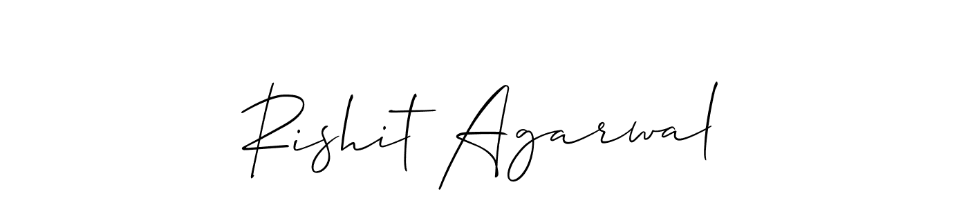 How to make Rishit Agarwal signature? Allison_Script is a professional autograph style. Create handwritten signature for Rishit Agarwal name. Rishit Agarwal signature style 2 images and pictures png