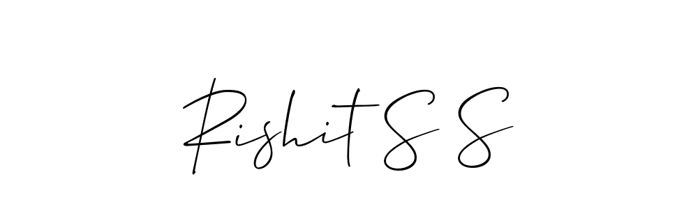 Also You can easily find your signature by using the search form. We will create Rishit S S name handwritten signature images for you free of cost using Allison_Script sign style. Rishit S S signature style 2 images and pictures png