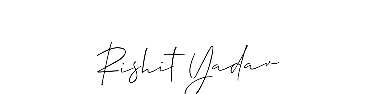 How to make Rishit Yadav signature? Allison_Script is a professional autograph style. Create handwritten signature for Rishit Yadav name. Rishit Yadav signature style 2 images and pictures png