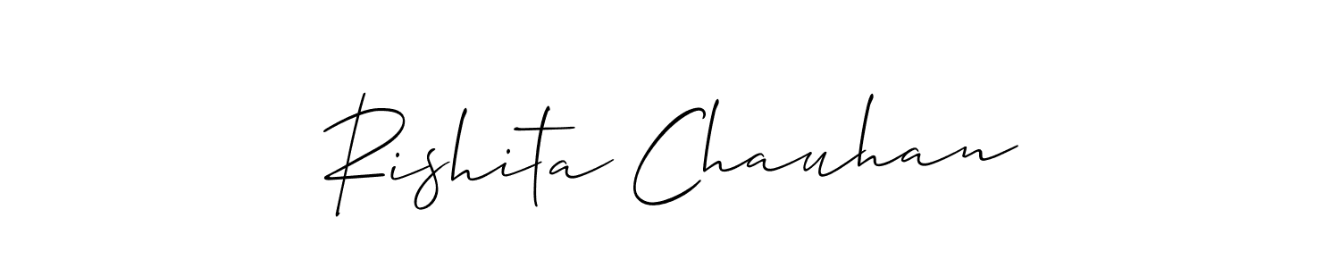 This is the best signature style for the Rishita Chauhan name. Also you like these signature font (Allison_Script). Mix name signature. Rishita Chauhan signature style 2 images and pictures png