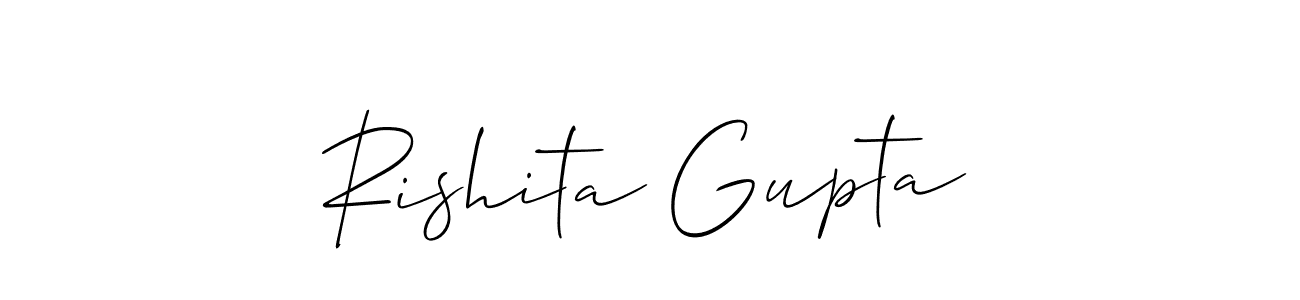 if you are searching for the best signature style for your name Rishita Gupta. so please give up your signature search. here we have designed multiple signature styles  using Allison_Script. Rishita Gupta signature style 2 images and pictures png