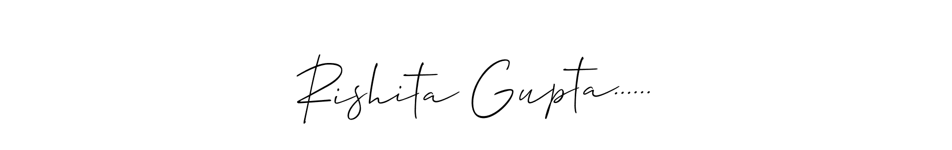 Make a beautiful signature design for name Rishita Gupta....... With this signature (Allison_Script) style, you can create a handwritten signature for free. Rishita Gupta...... signature style 2 images and pictures png