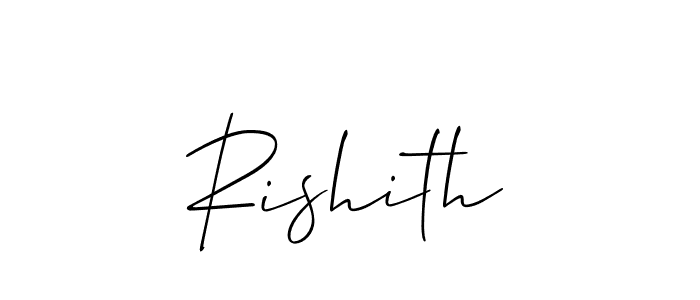 Make a short Rishith signature style. Manage your documents anywhere anytime using Allison_Script. Create and add eSignatures, submit forms, share and send files easily. Rishith signature style 2 images and pictures png