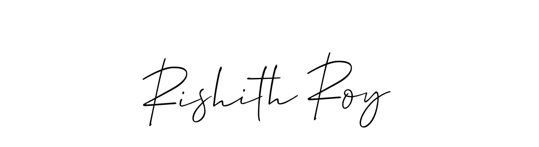 Make a beautiful signature design for name Rishith Roy. With this signature (Allison_Script) style, you can create a handwritten signature for free. Rishith Roy signature style 2 images and pictures png