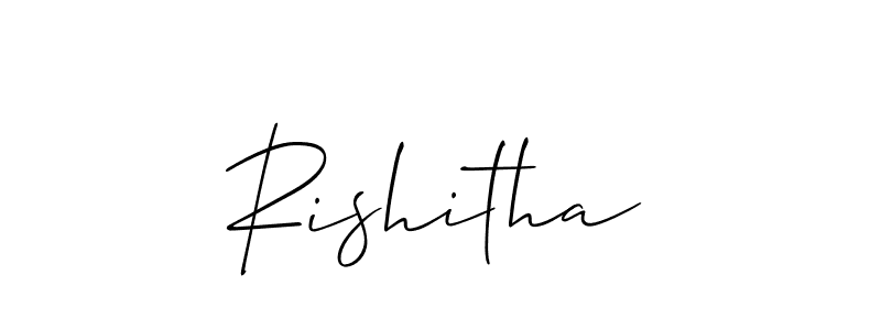 Similarly Allison_Script is the best handwritten signature design. Signature creator online .You can use it as an online autograph creator for name Rishitha. Rishitha signature style 2 images and pictures png