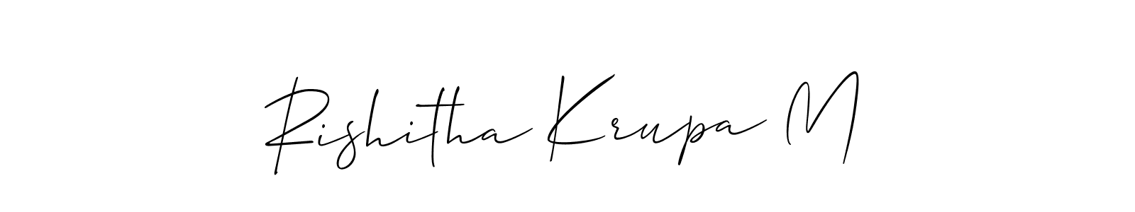 Once you've used our free online signature maker to create your best signature Allison_Script style, it's time to enjoy all of the benefits that Rishitha Krupa M name signing documents. Rishitha Krupa M signature style 2 images and pictures png