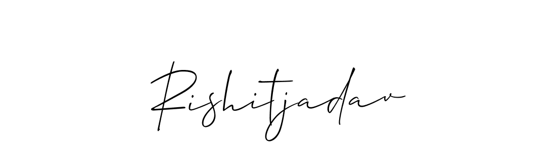 How to make Rishitjadav signature? Allison_Script is a professional autograph style. Create handwritten signature for Rishitjadav name. Rishitjadav signature style 2 images and pictures png