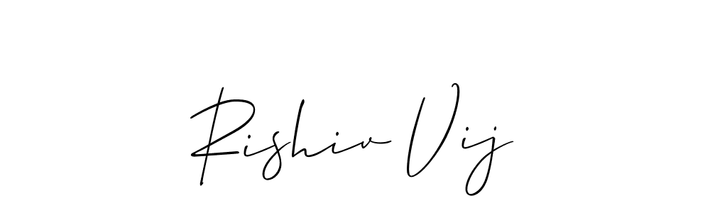 You can use this online signature creator to create a handwritten signature for the name Rishiv Vij. This is the best online autograph maker. Rishiv Vij signature style 2 images and pictures png